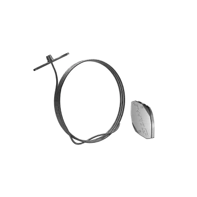 NIEDAX Drahtseilabhängung GAQ-2/3 | Set-Querverankerung | Stahlseil 2 mm Ø | Länge 3 m | verzinkt | Tragkraft 45 kg