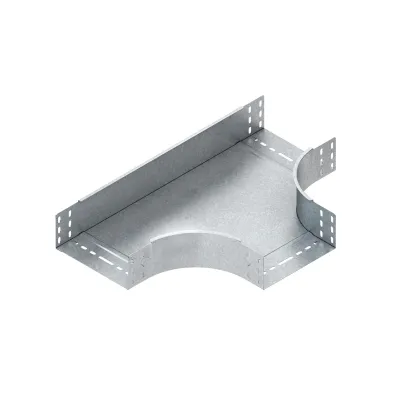 NIEDAX T-Stück RTS 85.400 | Kabelrinne 85x400mm | horizontal | Stahl bandverzinkt | Innenradius 138mm