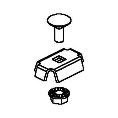 Niedax Trennstegbefestigung GRVC 14 E3 | Schraubset für Gitterrinne | Edelstahl 304 | VDE zertifiziert | Draht-Ø 3,9-6mm