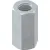 Bild: Niedax Verbindungsmuffe VBSM12 | M12 x 40 mm | sechskant | Stahl verzinkt | durchgehendes metrisches Gewinde
