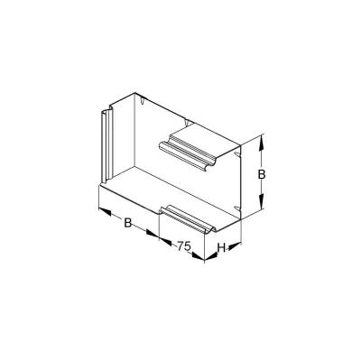 Niedax Vertikaleckeinsatz LUWE 60.100 | 90° Flachwinkel Leitungsschutzkanal | 60x100 mm | Stahl verzinkt | halogenfrei