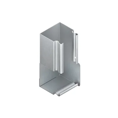 Niedax Vertikaleckeinsatz LUWE 60.100 | 90° Flachwinkel Leitungsschutzkanal | 60x100 mm | Stahl verzinkt | halogenfrei
