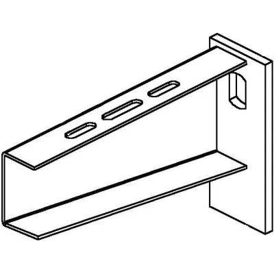 Niedax Wandausleger KTAS 800 | schwer | 195x830mm | Tragfähigkeit 5,0 kN | Stahl feuerverzinkt | Wand-/Hängestielmontage