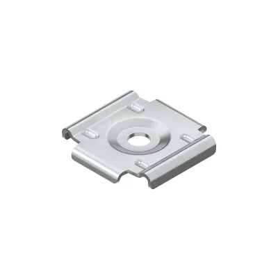 Niedax Montageplatte GRWB 10 E3 | Edelstahl rostfrei | 50x50 mm | Wand- & Bodenbefestigung | Klemmbefestigung