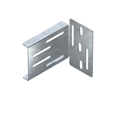 Niedax Weitspannholmanschlussstück WHAS 105 S | 90° Winkel Kabelleiter | 105mm Höhe | Stahl bandverzinkt | Profil offen