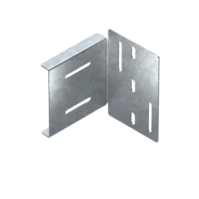 NIEDAX Weitspannholmanschlussstück WHAS 150 S | 90° Anschluss Kabelleiter | 150 mm Höhe | Stahl bandverzinkt