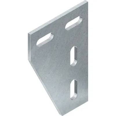 Niedax Winkelverbinder KNW 50/50 U-Profil 90° | Stahl feuerverzinkt | 150x100x5 mm | für U 50 Montage