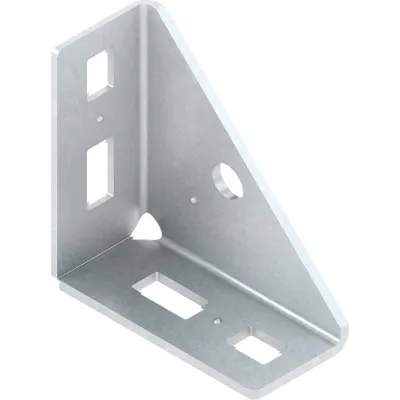 Niedax Winkelverbinder TRV 40 | für U-Profil 50x50 & 60x40 | Stahl feuerverzinkt | 100x100x46 mm | ohne Schraubzubehör