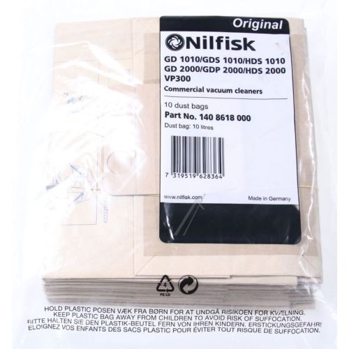 Bild: Nilfisk 1408618000 1408618000 Filtersack VPE 10 Stk