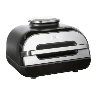 Ninja Grill & Heißluftfritteuse AG551DE | 6-in-1 Multigrill | Smart Cook System | 5,7 L | 2460 W | Schwarz/Edelstahl