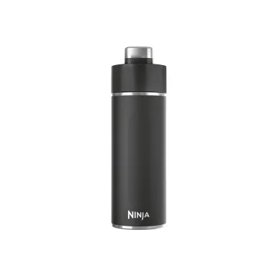 Ninja Trinkflasche DW1801EUUK Thirsti 530ml | Thermoflasche Edelstahl | auslaufsicher | 24h kalt | schwarz