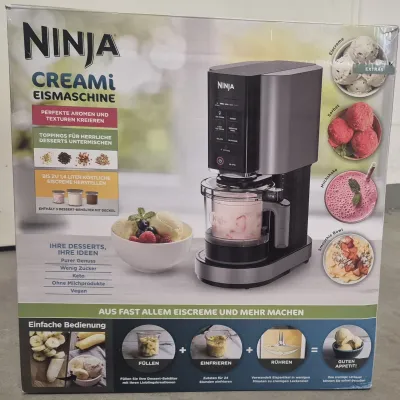 Ninja Creami NC300EU Eismaschine | 1,4L | 7 Programme | 3 Behälter | Schwarz/Silber