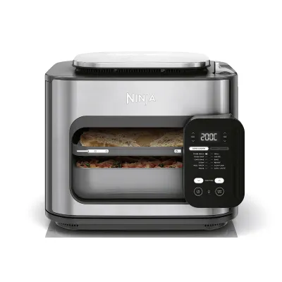 Ninja Multikocher & Heißluftfritteuse SFP700EU | 12-in-1 Ofen & Air Fryer | 12,5 L | Kombi-Pfanne | Edelstahl | grau