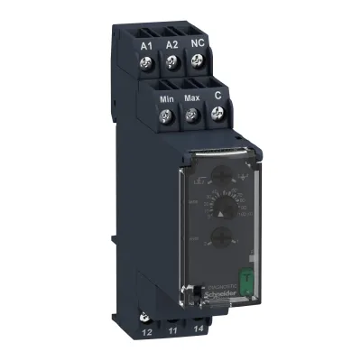 Schneider Electric Niveaurelais | RM22LG11MR | 24-240V AC/DC | 1 Wechsler | 5k-100kOhm | Hutschiene | 22,5mm