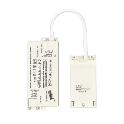 NOBILE LED Betriebsgerät EL-15-350 D (C) | LED-Trafo | 350mA | 8-15W | IP20 | dimmbar | Einbau | Kunststoff