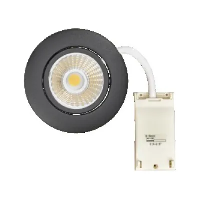 Nobile LED-Downlight | 8W | 3000K | 570lm | dimmbar | Aluminium | Ø68mm | schwarz-matt | Einbauleuchte
