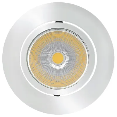 NOBILE LED-Einbaustrahler 5068 ECO Flat | 7,5W | 480lm | 3000K warmweiß | Aluminium chrom | Ø68mm | 29mm tief