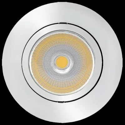 NOBILE LED-Einbaustrahler 5068 ECO Flat | 7,5W | 480lm | 3000K warmweiß | Aluminium chrom | Ø68mm | 29mm tief