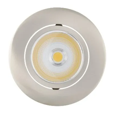 NOBILE LED-Deckeneinbaustrahler 5068 ECO Flat | 7,5W 3000K 480lm Ra98 | flache Einbautiefe | Aluminium Nickel