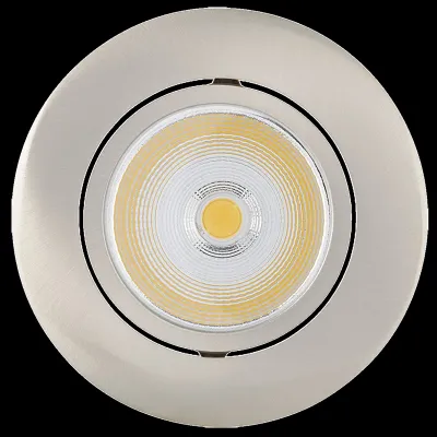 NOBILE LED-Deckeneinbaustrahler 5068 ECO Flat | 7,5W 3000K 480lm Ra98 | flache Einbautiefe | Aluminium Nickel