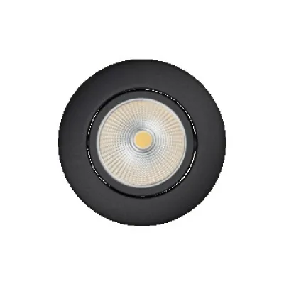 NOBILE LED Einbaustrahler 1857070323 | 5068 ECO Flat | Downlight 7,5W 3000K 480lm | Ra97 | Aluminium | schwarz-matt