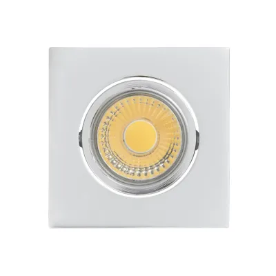 NOBILE LED Einbaustrahler A 5068Q T Flat 1856850223 | 8W | 900lm | 3000K warmweiß | Alu | dimmbar | Reflektor chrom