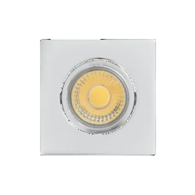 NOBILE LED Einbaustrahler A 5068Q T Flat 1856850223 | 8W | 900lm | 3000K warmweiß | Alu | dimmbar | Reflektor chrom