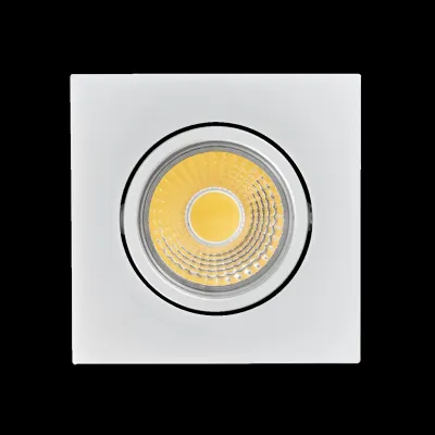 NOBILE LED-Einbaustrahler 1856850123 A 5068Q T Flat | 8W | 900 lm | 3000K warmweiß | dimmbar | Aluminium | chrom-matt