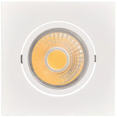 Nobile LED Einbaustrahler A 5068Q T | 1856851023 | 8W 900lm | 3000K warmweiß | dimmbar | Aluminium | flach | weiß-matt