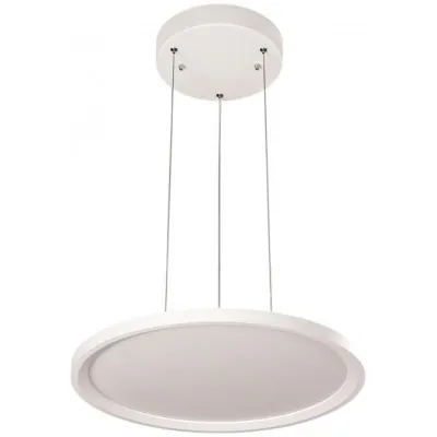 NOBILE LED Pendelleuchte Panel R600 1576011012 | 38W 3000K 4300lm | Dimmbar DALI/Push | Ø59,5cm | Weiß Aluminium