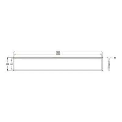NOBI LED-Pendelleuchte Linear Panel 120 Alu 35W 830 3000lm