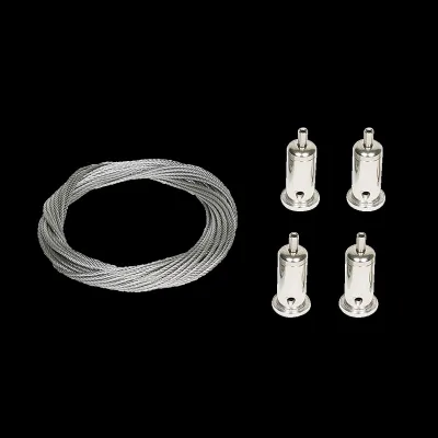 nobilé Seilabhängung NO-1560960000 für LED Panel Q2/Q2S/R2/R2S/R1S | 4er Set | 1,5m | stufenlos verstellbar | Stahl