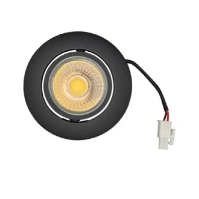 NOBILE LED-Downlight A 5068 T Flat 1856860323 | Einbaustrahler 8W 3000K 900lm | dimmbar | Echtglasreflektor | schwarz