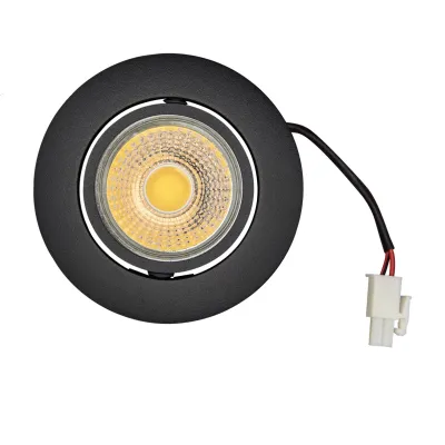 NOBILE LED-Downlight A 5068 T Flat 1856860323 | Einbaustrahler 8W 3000K 900lm | dimmbar | Echtglasreflektor | schwarz