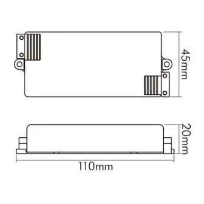NOBILE LED-Betriebsgerät 8980202540 EL-20-350 | LED-Trafo 20W 350mA 27-57V | Konstantstrom | IP20 | Einbau Zwischendecke