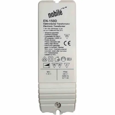 NOBILE EN-150D elektronischer Trafo 50-150W | 11,8V | dimmbar | Phasenabschnitt | weiß | 127x42x31mm
