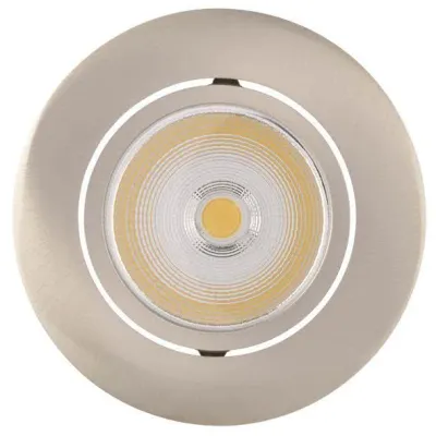 Nobile LED Einbau-Downlight 5068 ECO Flat 1856756923 | 8W 780lm | 3000K warmweiß | 38° Abstrahlwinkel | Alu Nickel