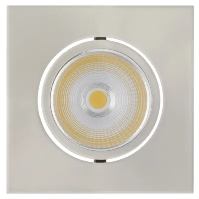 NOBILE LED-Downlight 5068Q ECO Flat 1856776923 | Einbaustrahler 8W 3000K 780lm | 68mm | IP40 | Aluminium Nickel