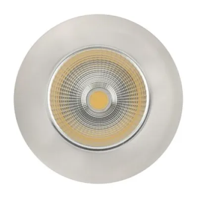 NOBILE LED Einbau-Downlight 5068 ECO Flat IP44 | 8W 780lm 3000K | 38° Abstrahlwinkel | Aluminium Ø80mm | Nickel