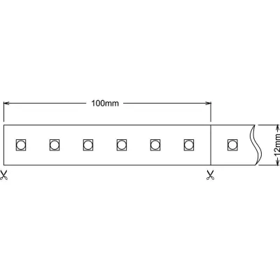 nobilé LED-Stripe NO-5011240512 | 5m flexibel | 14,4W/m | 24V | IP67 | SMD 5050 | warmweiß 3000K | 60 LEDs/m | Aluminium