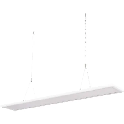 Nobile LED Pendelleuchte Flat R1S 40W | UGR19 | 4000K neutralweiß | 1200x200mm | Aluminium weiß | Büro geeignet