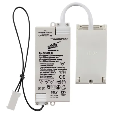 Nobile LED-Betriebsgerät | 12W 350mA 35V | IP20 | Kunststoff | Konstantstrom Trafo für Zwischendecke