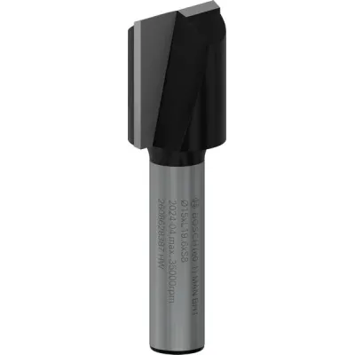 Nutfräser Standard for Wood, Ø 15mm, Arbeitslänge 19,6mm (Schaft Ø 8mm, zweischn