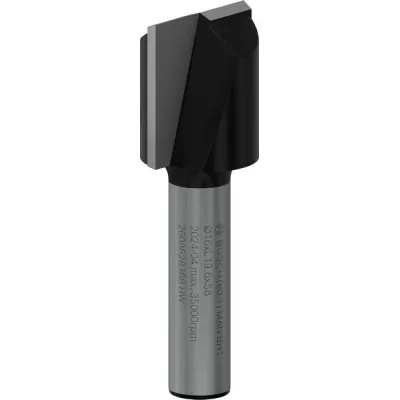 Bosch Nutfräser 2608628388 | 16 mm Fräsdurchmesser | 8 mm Schaft | zweischneidig | für Holz