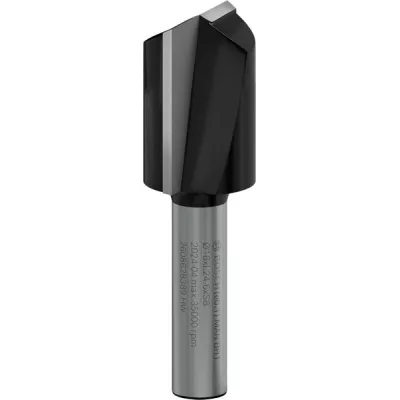 Nutfräser Standard for Wood, Ø 18mm, Arbeitslänge 24,6mm (Schaft Ø 8mm, zweischn