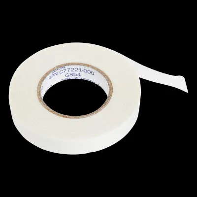 Raychem Glasseide-Klebeband GS-54 | 16 m Rolle | 12,7 mm breit | für Edelstahlrohre | Glasfasergewebe | weiß
