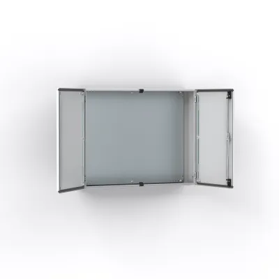 Eldon Wandgehäuse MAD1001030R5 | Stahl IP55 | 1000x1000x300 mm | 2-türig | Montageplatte | RAL7035 grau