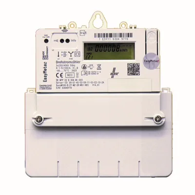 NZR Drehstromzähler EasyM100 63421315 | 3-Phasen | MID geeicht | 5(100)A | Zweitarif | digital | Photovoltaik