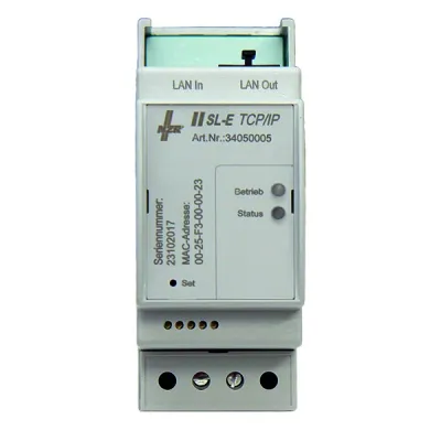 NZR Kommunikationsmodul SL-E TCP/IP 34050005 | Modbus TCP/IP | Webserver | M-Bus | Ethernet RJ45 | 2TE REG | grau
