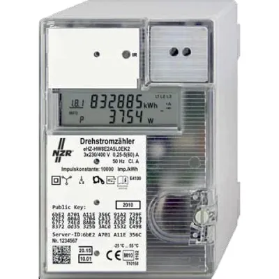 NZR Elektrizitätszähler eHZ EDL21 | digital | Drehstrom | MID | 5(60)A | wireless M-Bus | 2 Tarife | D0-Ausgang